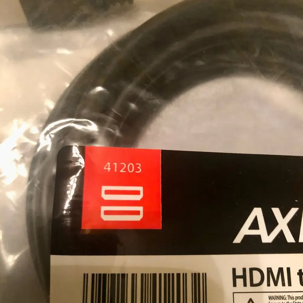 New Axis High Speed HDMI to HDMI Cable with Ethernet - 12 Feet (41203)